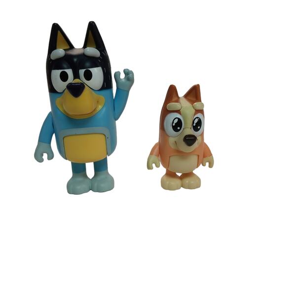 Bluey Bandit Bingo Figures Cartoon Red Heeler Dog Toys Cake Topper Collectible - Picture 1 of 10